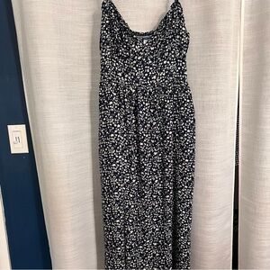 Old Navy Black & White Patterned Dress Medium